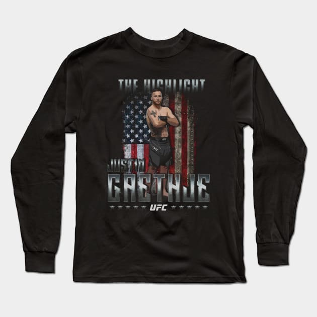 Justin Gaethje The Highlight Flag Long Sleeve T-Shirt by ganisfarhan